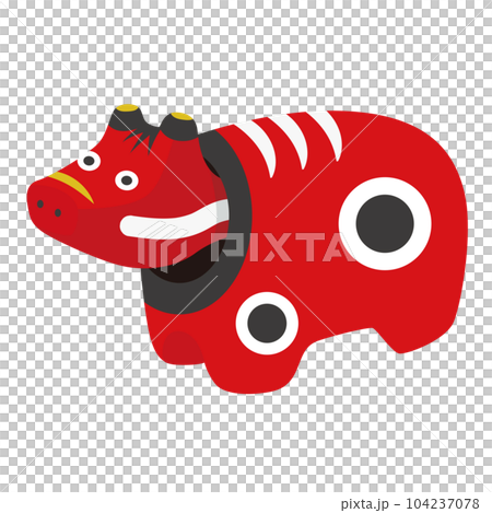 赤べこのイラスト 赤べこのイラスト 104237078