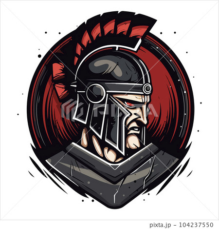 Gladiator logo design. Spartan Warrior sport team symbol. Eps10 vector illustration for print 104237550