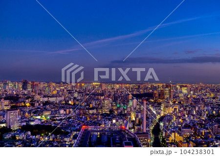 東京夜景　品川方面 104238301