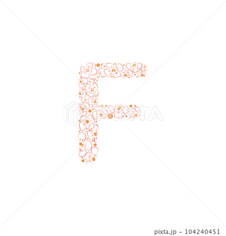 Flower Alphabet of the English language - letter - 104240451