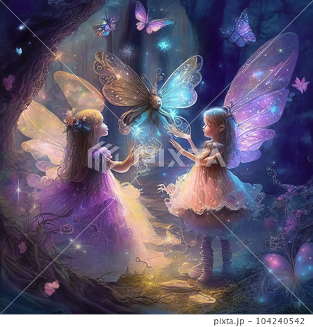 Magical country where fabulous fairies live 104240542