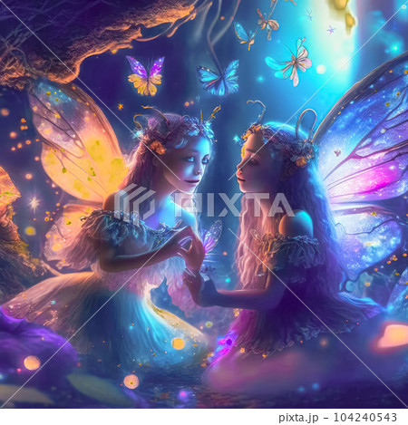 Magical country where fabulous fairies live 104240543