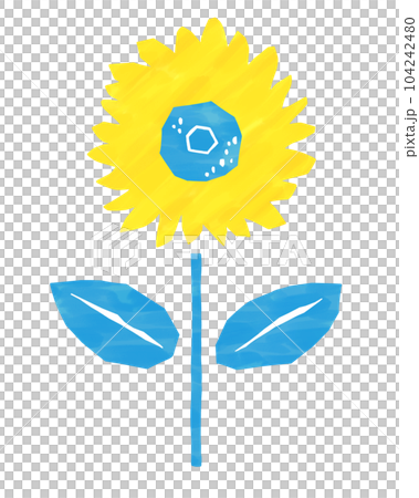 ひまわり イエロー ブルー ホワイト 種模様 テクスチャ ひまわり イエロー ブルー ホワイト 種模様 テクスチャ 104242480