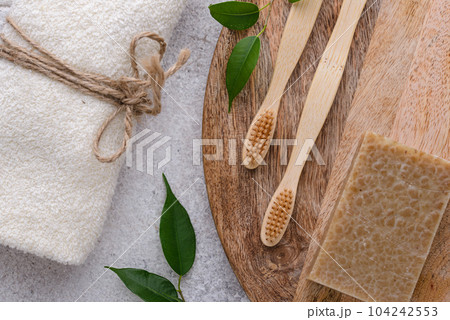 Bamboo toothbrush, zero waste care products Bamboo toothbrush, zero waste care products 104242553