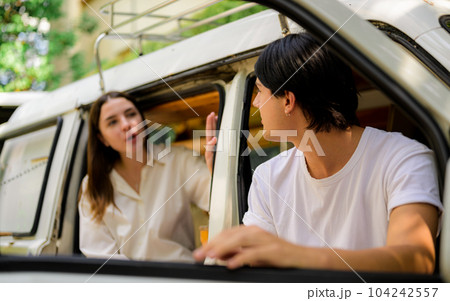 Couple of romantic young people spending time together Couple of romantic young people spending time together 104242557