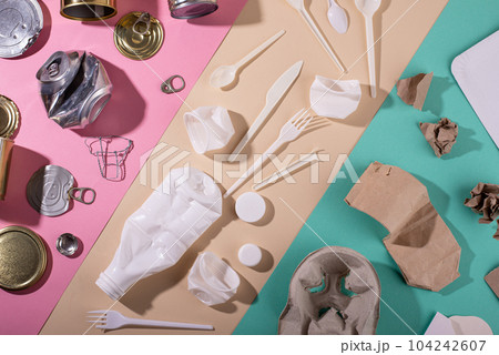 Reduce, reuse, recycle zero waste concept 104242607