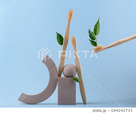 Bamboo toothbrush, zero waste care products Bamboo toothbrush, zero waste care products 104242715