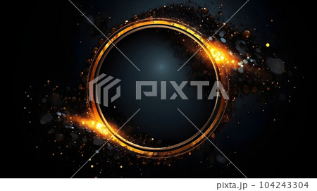 black luxury abstract background with lines and waves golden elegant texture backdrop generative Ai. wavy metallic dark light element illustration graphic gold art decoration premium shape. 104243304
