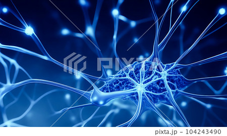 illustration of nerves system that compounds with axon, dendrite, cell body, nerve fiber and transport of neurotransmitters illustration of nerves system that compounds with axon, dendrite, cell body, nerve fiber and transport of neurotransmitters 104243490