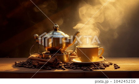 Turk brews coffee from espresso beans. 104245210