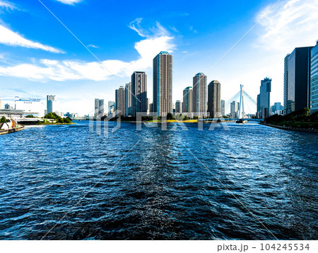 東京 晴海 月島の高層ビル 東京 晴海 月島の高層ビル 104245534