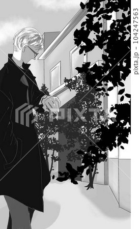 待ち合わせをしている男性 104247563