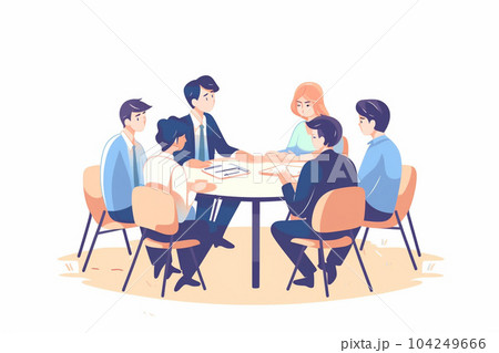 会議中のイメージ:AI生成画像 会議中のイメージ:AI生成画像 104249666