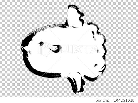 翻車魚手繪日式插畫日式素材 104251019