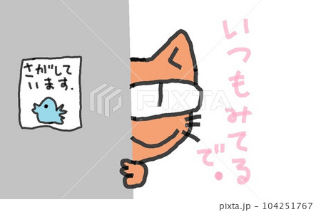 目が大きい猫のみてるで 104251767