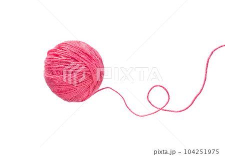 Ball of yarn on white background. Ball of yarn on white background. 104251975