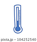Cold weather thermometer icon vector illustration on white background. Flat web design element 104252540