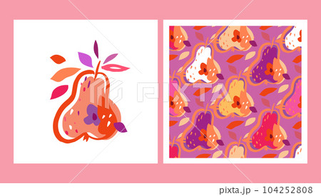 Pear fruit card amd pattern 5 Pear fruit card amd pattern 5 104252808