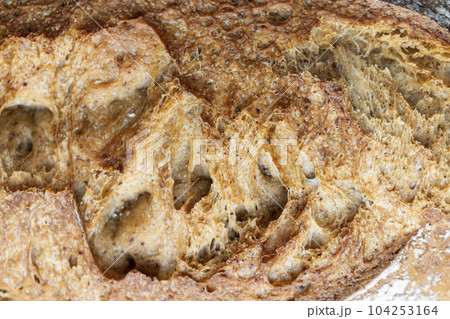 Dark wheat loaf of bread 104253164