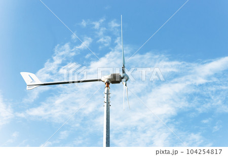 Wind electric power energy. Sustainable generator with blades Wind electric power energy. Sustainable generator with blades 104254817