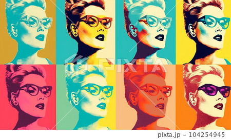 Retro style drawing of woman on bright background, historical stories concept Retro style drawing of woman on bright background, historical stories concept 104254945