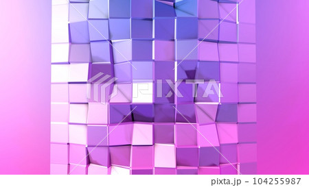 3d rendering of low poly background with 3d objects and modern gradient colors purple red blue. Creative simple geometric background of polygons. 3d rendering of low poly background with 3d objects and modern gradient colors purple red blue. Creative simple geometric background of polygons. 104255987