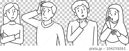 一個外國人一臉困惑的表情 104259261