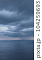 Experience the captivating beauty of a cloudy sunset high above the sea on the Mediterranean coast. Perfect for travel and holiday concepts. 4K aerial view 104259693