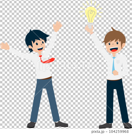 Salary Man 01 are Congratulate the Ideas of Colleagues 104259968