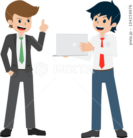 Salary Man 01 are Presenting to the Friendly Boss 104259976