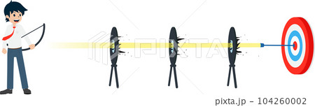 Salary Man Accurately shoots through obstacles to Center of the target 104260002