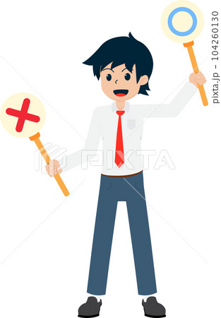 Salary Man Business Isolated Person People Cartoon Character Flat illustration Png #150 104260130