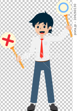 Salary Man Business Isolated Person People Cartoon Character Flat illustration Png #150 104260130