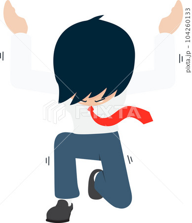 Salary Man Business Isolated Person People Cartoon Character Flat illustration Png #153 104260133