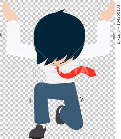 Salary Man Business Isolated Person People Cartoon Character Flat illustration Png #153 104260133