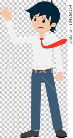 Salary Man Business Isolated Person People Cartoon Character Flat illustration Png #17 104260154