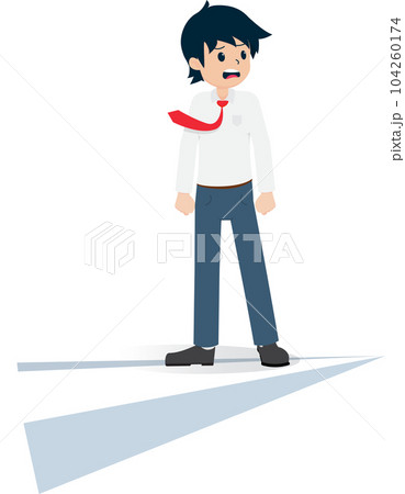 Salary Man Business Isolated Person People Cartoon Character Flat illustration Png #178 104260174