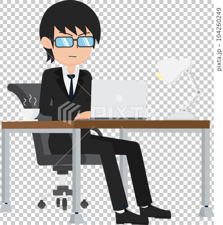 Salary Man Business Isolated Person People Cartoon Character Flat illustration Png #39 104260249