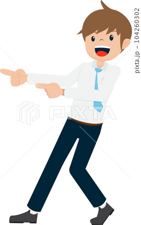 Salary Man Business Isolated Person People Cartoon Character Flat illustration Png #64 104260302