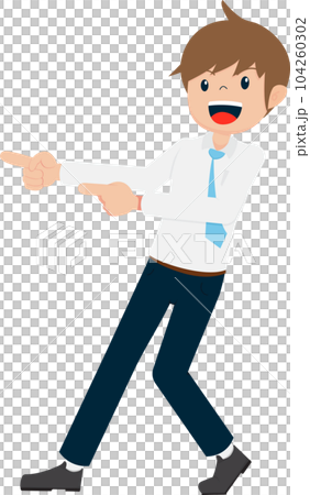 Salary Man Business Isolated Person People Cartoon Character Flat illustration Png #64 104260302