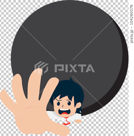 Salary Man Overridden by Giant Black Ball 104260376