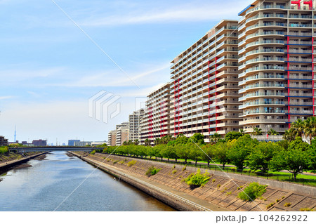 日の出橋／境川より明海橋方面を望む(千葉県浦安市)【2023.6】 104262922