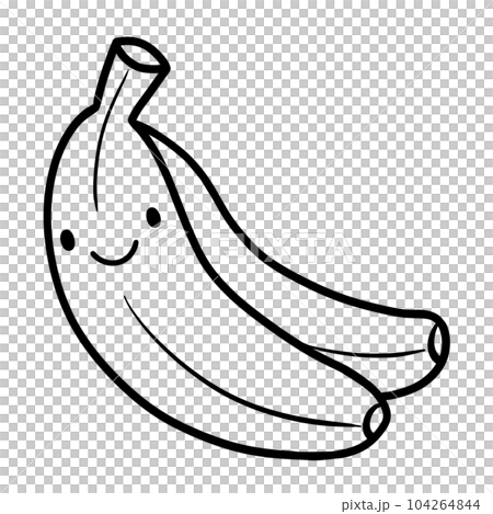 Cute Banana outline Cute Banana outline 104264844