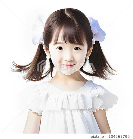 女児 女児正面写真：AI生成のイラスト素材 [104265799] - PIXTA