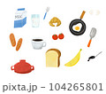 朝食のセット 104265801