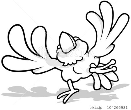 Drawing of a Dancing Sparrow Drawing of a Dancing Sparrow 104266981