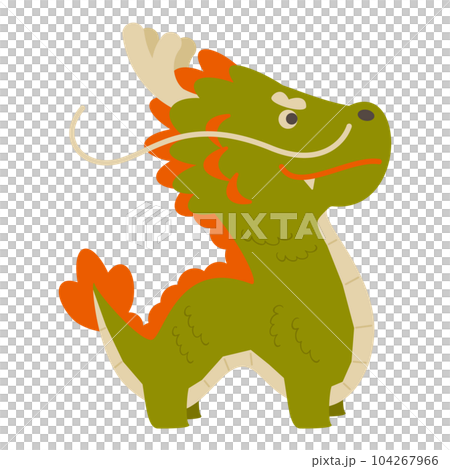 Sideways dragon illustration - Stock Illustration [104267966] - PIXTA