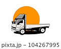 Illustration truck with trailer, hand drawing , Transportation 104267995