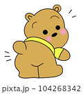 illustration lovely bear, hand drawing, element, animal, minimal, 104268342