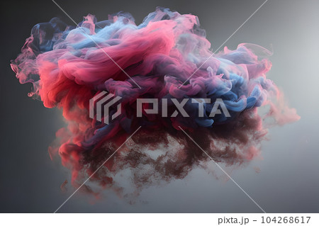 Beautiful pink and blue dual tone dense smoke art background. Beautiful pink and blue dual tone dense smoke art background. 104268617